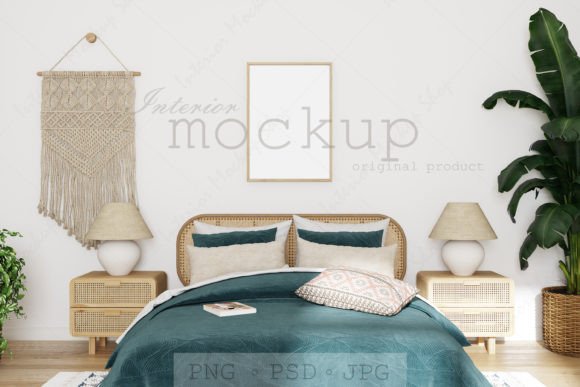 Download Bedroom Mockup, Interior Mockup - 1700 - Mockup Collection