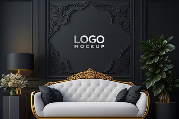 Download Logo Mockup, Luxury Wall Interior Mockup - Mockup Collection