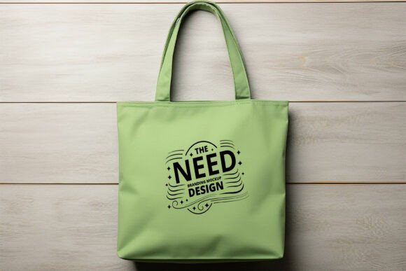 Download Green Canvas Tote Bag Branding Mockup - Mockup Collection